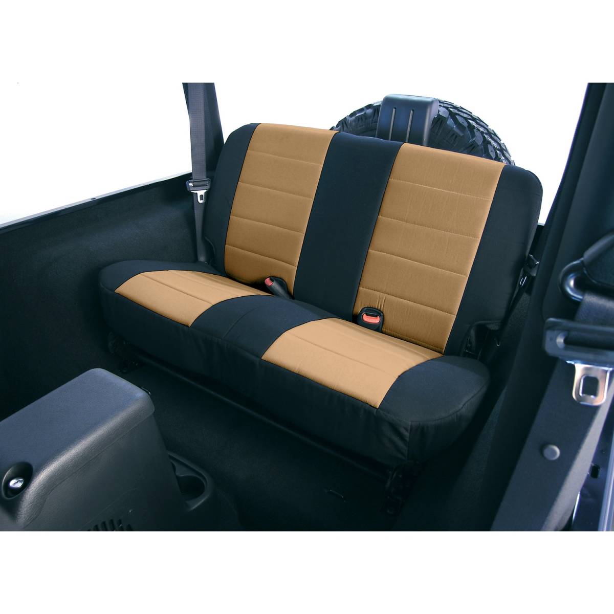 Fabric Rear Seat Covers Tan 80 95 Jeep CJ Wrangler YJ