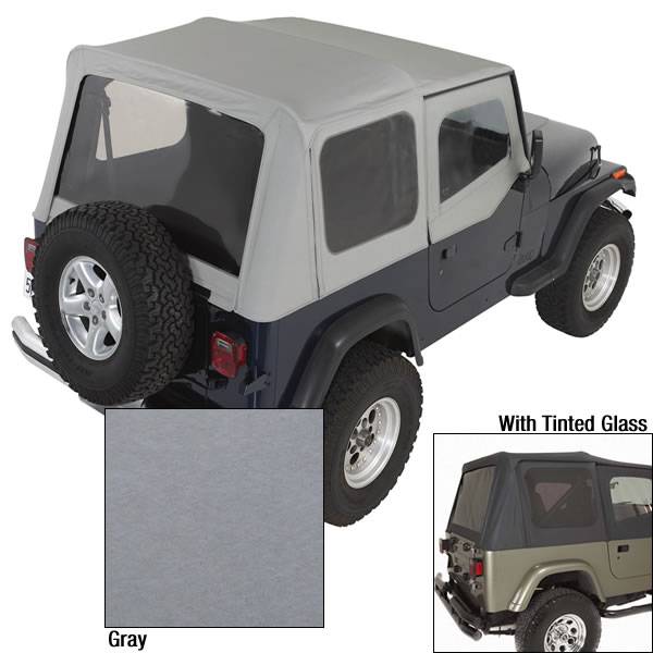 Rugged Ridge Soft Top, Door Skins, Charcoal, Tinted Windows; 88-95 Jeep  Wrangler YJ # Soft Top, Door Skins, Charcoal, Tinted Windows; 88-95 Jeep  Wrangler YJ | Nelson Truck