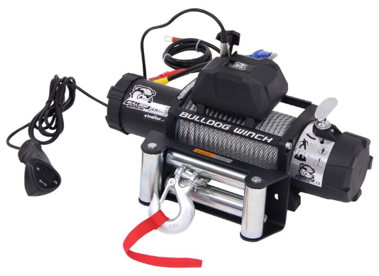 Bulldog Winch - Bulldog Winch 12000lb Winch with 6.0hp Series Wound Motor, Roller Fairlead (10043)