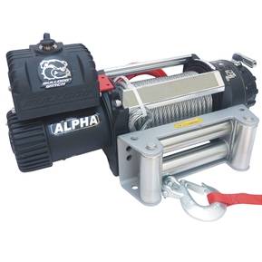 Bulldog Winch - Bulldog Winch 15000lb Alpha Truck Winch, Wire rope, roller fairlead (10047)