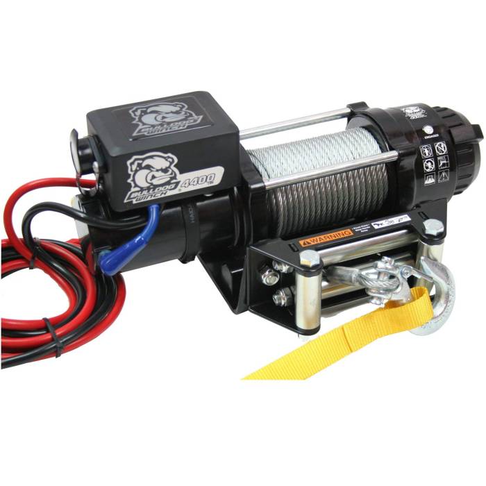 Bulldog Winch - Bulldog Winch 4400lb Trailer/Utility Winch 55' Wire Rope, Roller Fairlead, Mnt Plate (15019)