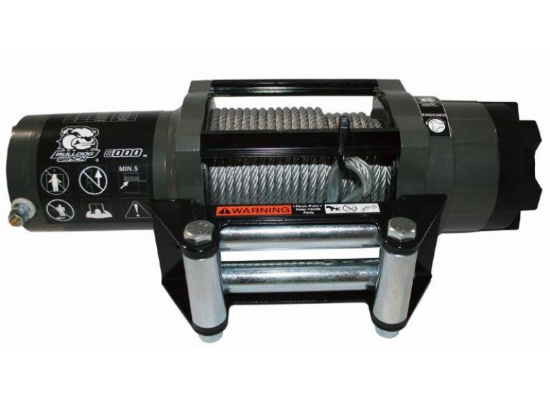 Bulldog Winch - Bulldog Winch 6000lb Powersports Winch, 55'Wire Rope, 20'Wired ontroller, Mounting Channel (15022)