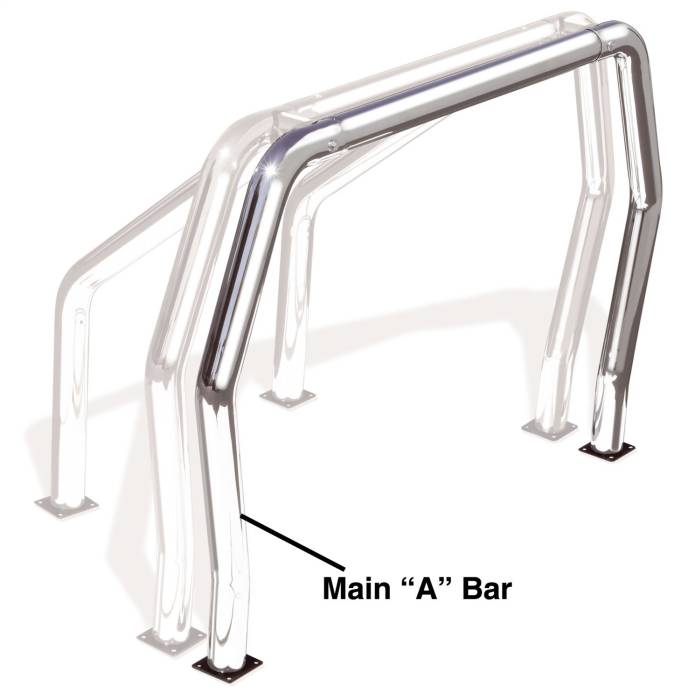 Go Rhino - Go Rhino Rhino Bed Bars Front Main A Bar 97001C