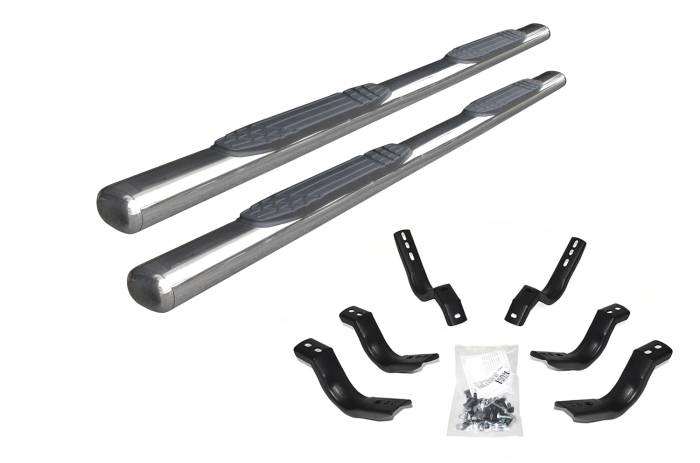 Go Rhino - Go Rhino - 104036880PS - 1000 Series Stainless Steel Sidesteps & Mounting Brackets