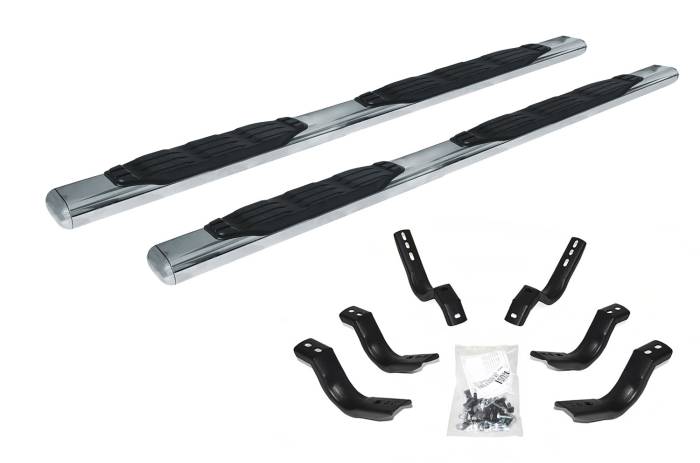 Go Rhino - Go Rhino - 105036880PS - 1000 Series Stainless Steel Sidesteps & Mounting Brackets