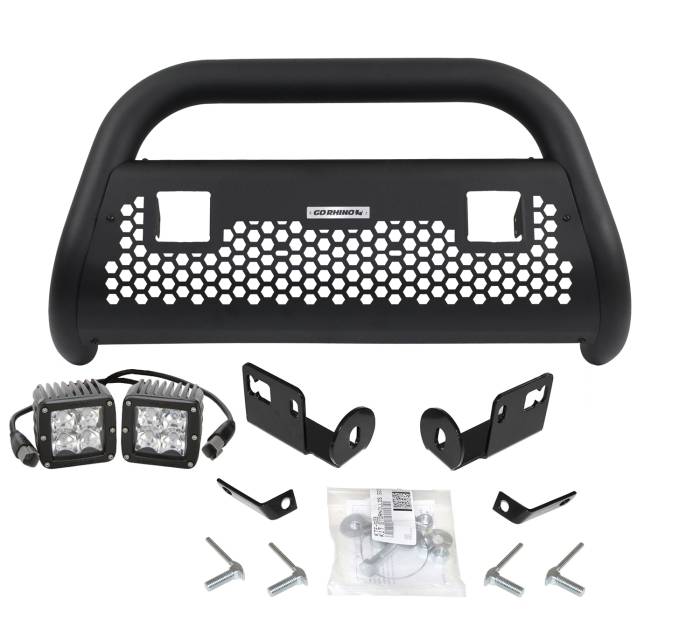 Go Rhino - Go Rhino - 5504211T - RHINO! Charger 2 Light Ready RC2 LR Bull Bar, Mounting Brackets, & Lights