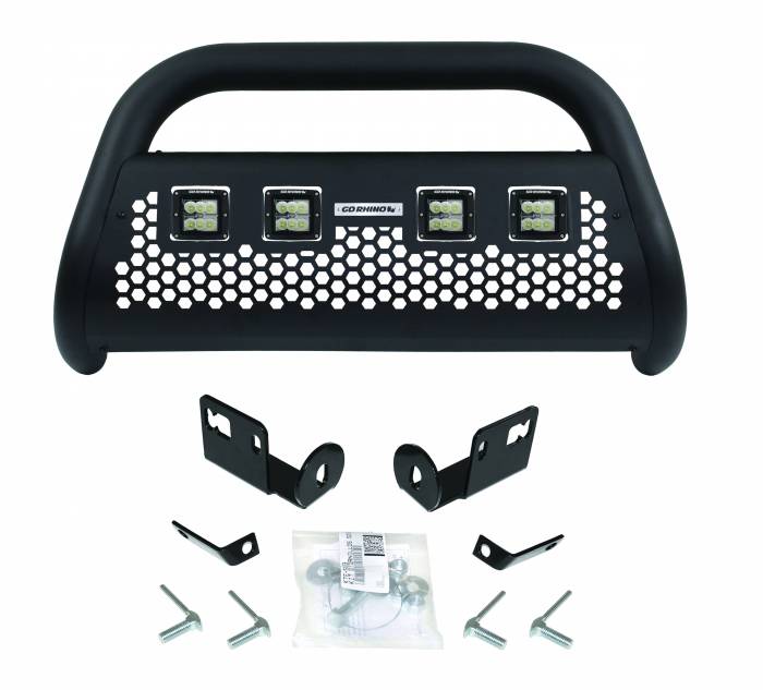 Go Rhino - Go Rhino - 55044LT - RC2 LR Bull Bar with 4 Go Rhino Branded 3in Cube Lights & Brackets