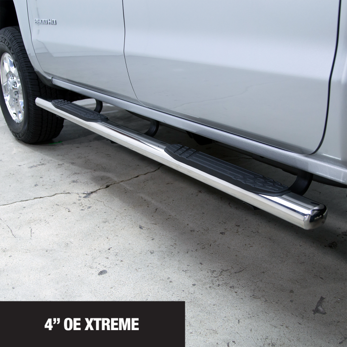 Go Rhino - Go Rhino - 684490471PS - 4in OE Xtreme SideSteps Kit - 71in Long Stainless + Mounting Brackets