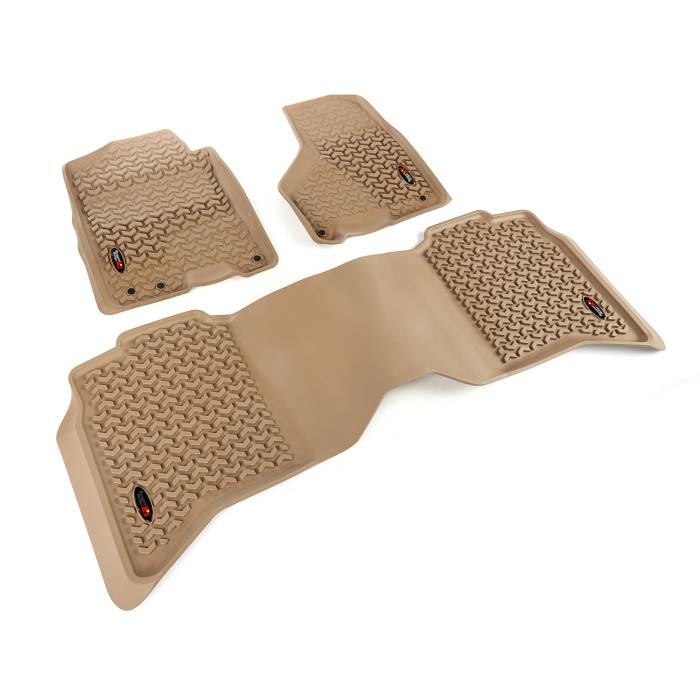 Rugged Ridge - Floor Liner Kit, Tan, Front/Rear; 09-16 Ram 1500/2500/3500 Crew Cab