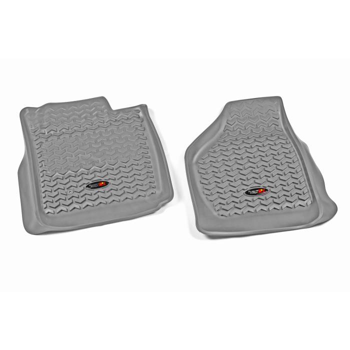 Rugged Ridge - Floor Liners, Front, Gray; 08-10 Ford F-250/F-350 Reg/Ext/SuperCrew