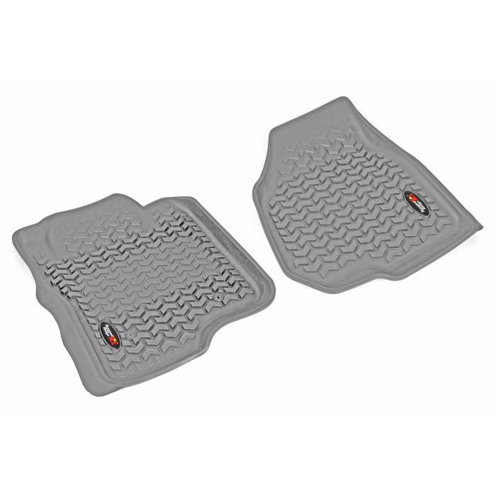 Rugged Ridge - Floor Liners, Front, Gray; 11-12 Ford F-250/F-350 Reg/Ext/SuperCrew