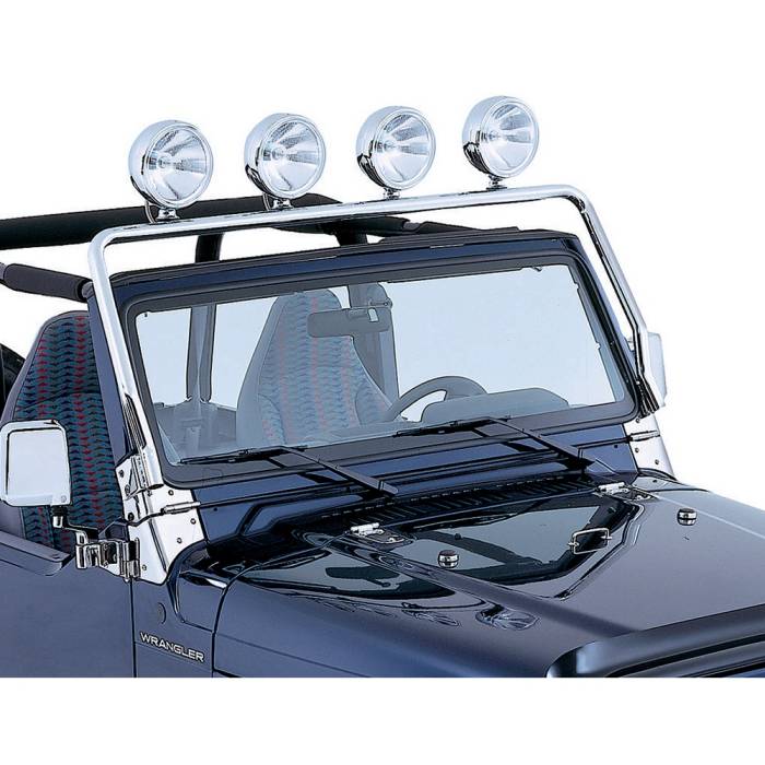 Rugged Ridge - Full Frame Light Bar, Stainless Steel; 97-06 Jeep Wrangler TJ