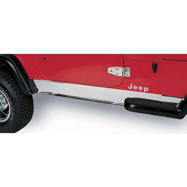 Rugged Ridge - Rocker Panel Cover, Stainless Steel; 97-06 Jeep Wrangler TJ