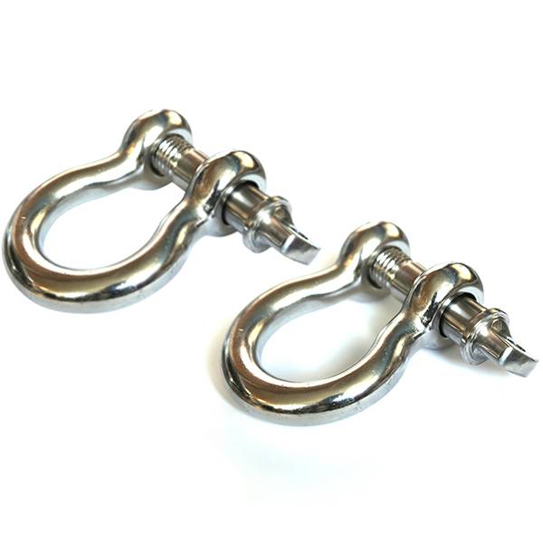 Rugged Ridge - D-Ring Shackles, 7/8 Inch, Stainless Steel, Pair