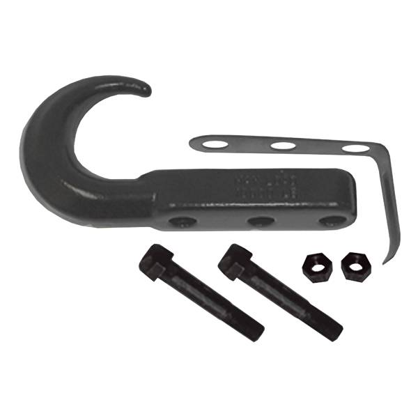 Rugged Ridge - Front Tow Hook, Black; 42-02 Jeep CJ/Wrangler YJ/TJ