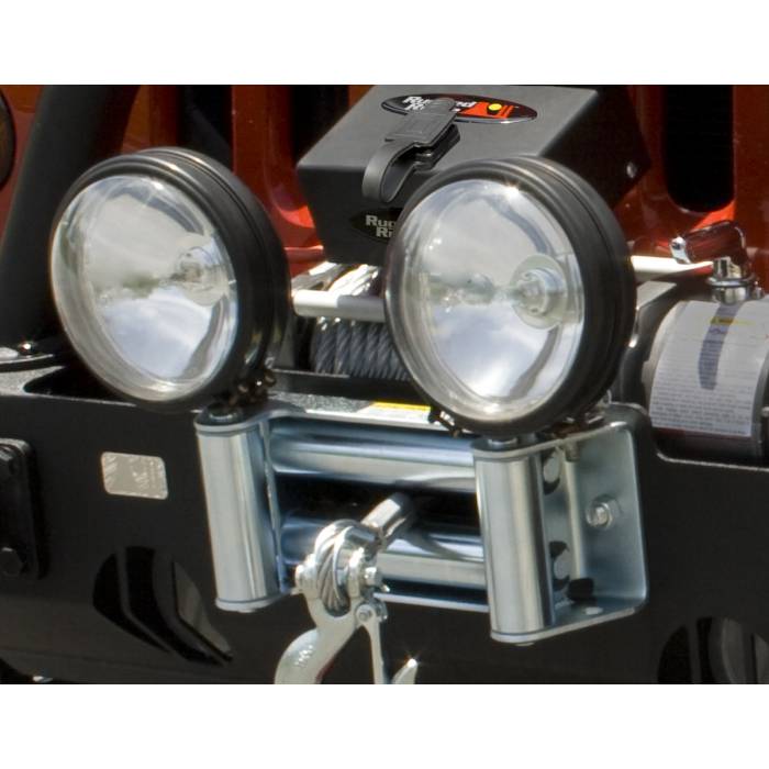 Rugged Ridge - Roller Fairlead with Offroad Light Mounts