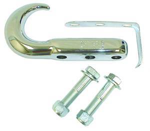 Rugged Ridge - Front Tow Hook, Chrome; 42-06 Jeep CJ/Wrangler YJ/TJ