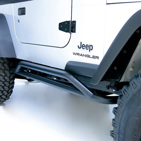 Rugged Ridge - RRC Rocker Guards, Black; 87-06 Jeep Wrangler YJ/TJ