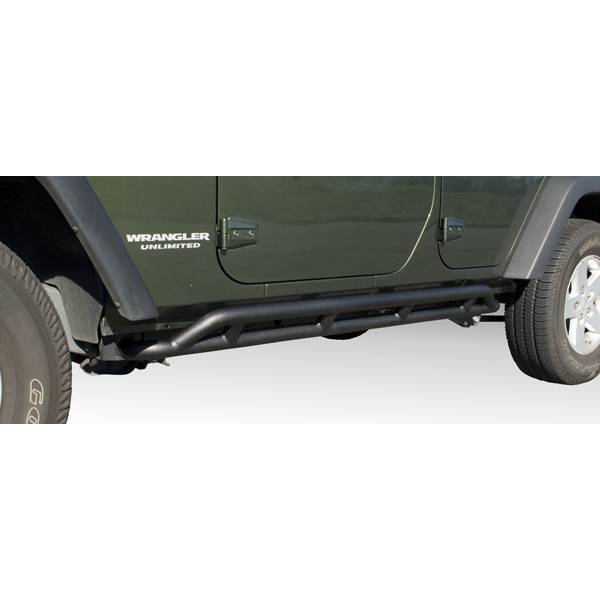 Rugged Ridge - RRC Rocker Guards, Black; 07-16 Jeep Wrangler JKU