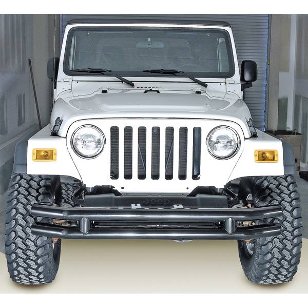 Rugged Ridge - Double Tube Front Bumper, 3 Inch; 76-06 Jeep CJ/Wrangler YJ/TJ