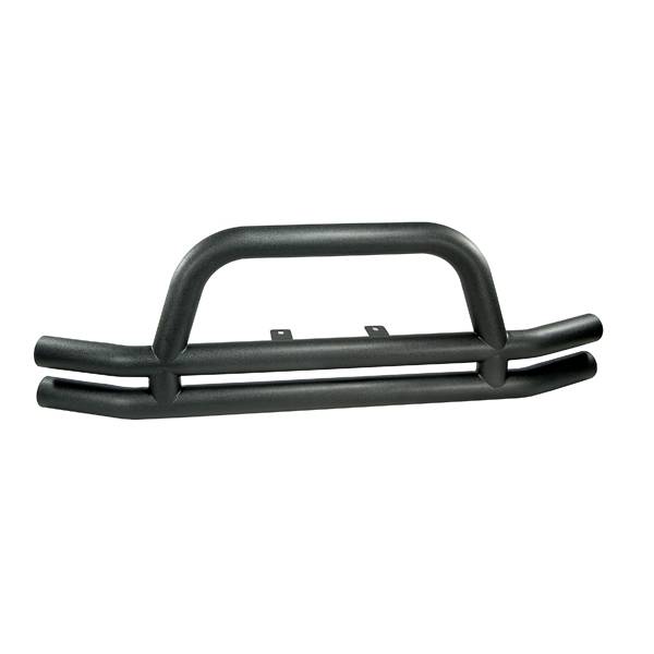 Rugged Ridge - Double Tube Front Bumper, 3 Inch, Black; 76-06 Jeep CJ/Wrangler YJ/TJ