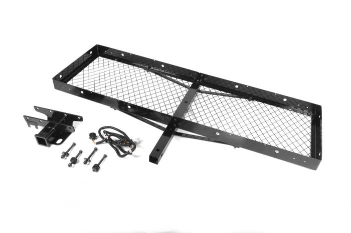 Rugged Ridge - Receiver Hitch with Cargo Rack; 07-16 Jeep Wrangler JK