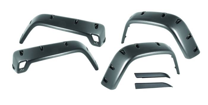 Rugged Ridge - 6 Piece All Terrain Fender Flare Kit, 6 inch; 97-06 Jeep Wrangler TJ