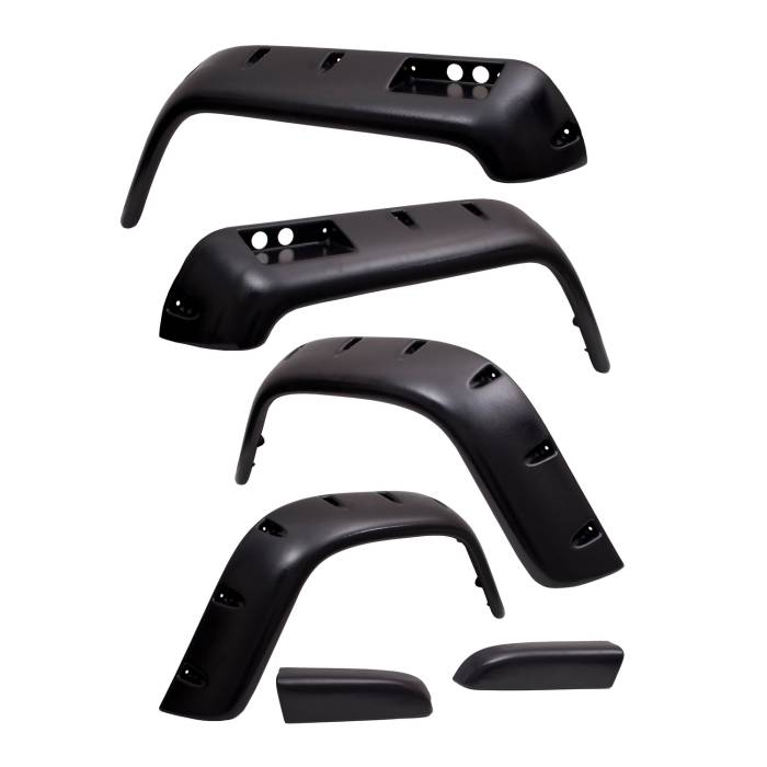 Rugged Ridge - 6 Piece All Terrain Fender Flare Kit, 6 inch; 87-95 Jeep Wrangler YJ