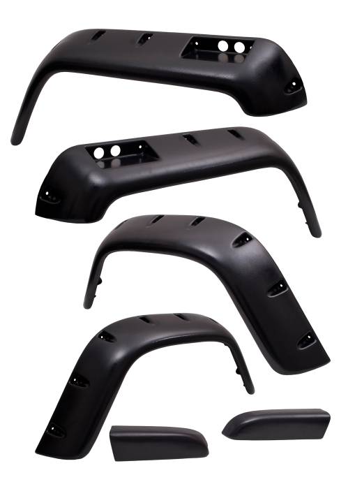 Rugged Ridge - 6 Piece All Terrain Fender Flare Kit, 4.75 Inch; 87-95 Jeep Wrangler