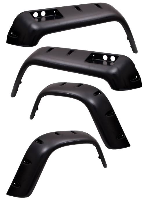 Rugged Ridge - 6 Piece All Terrain Fender Flare Kit, 4.75 Inch; 76-86 Jeep CJ Models