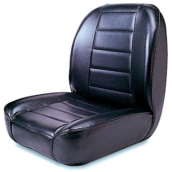 Rugged Ridge - Low-Back Front Seat, No-Recline, Black; 55-86 Jeep CJ Models