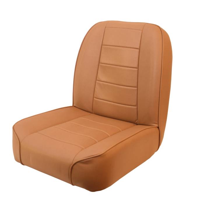 Rugged Ridge - Low-Back Front Seat, No-Recline, Tan; 55-86 Jeep CJ Models