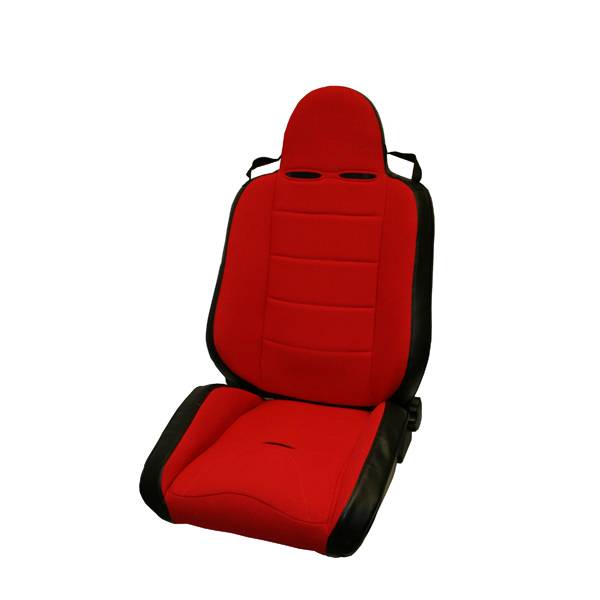 Rugged Ridge - RRC Off Road Racing Seat, Reclinable, Red; 76-02 CJ/Wrangler YJ/TJ