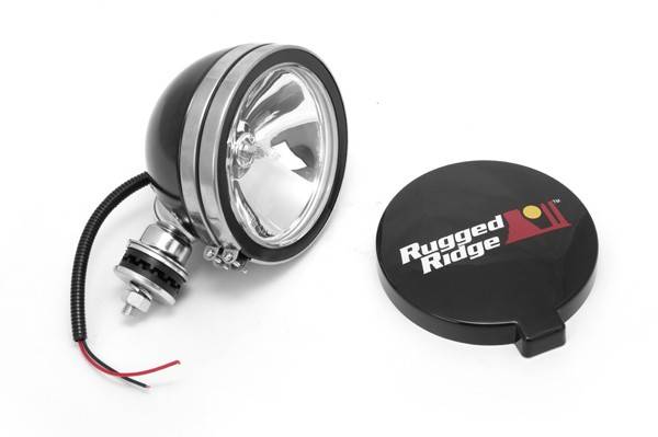 Rugged Ridge - 6 Inch Halogen Light Kit, Black Steel Housing