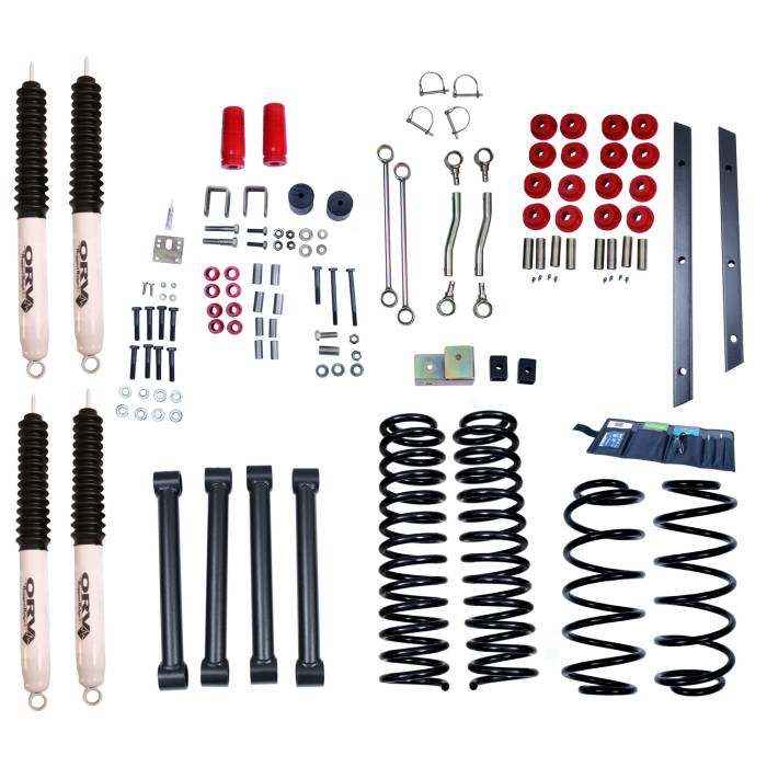 Rugged Ridge - 4 Inch Lift Kit with Shocks; 97-02 Jeep Wrangler TJ