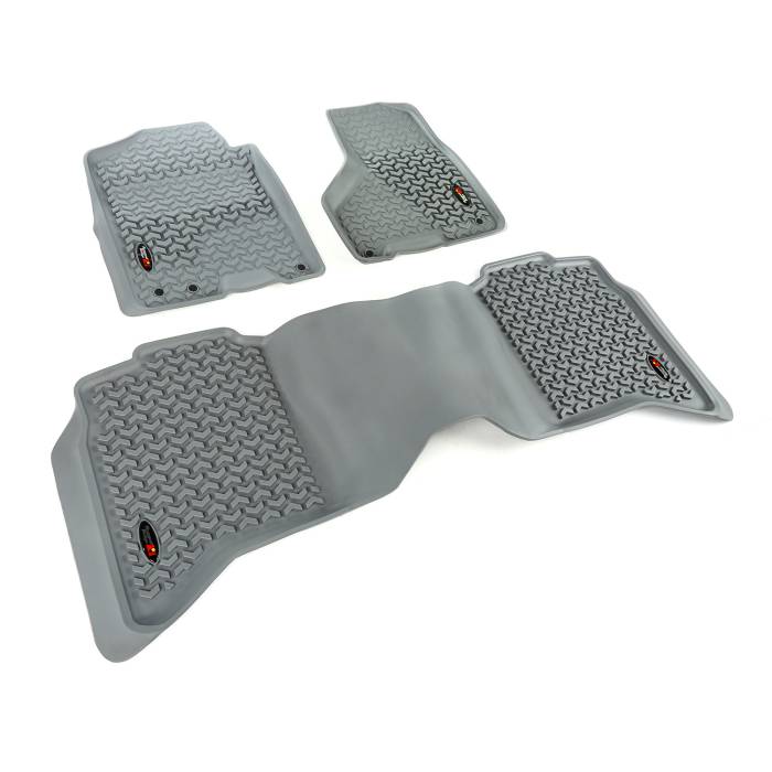 Rugged Ridge - Floor Liner Kit, Gray, Front/Rear; 09-16 Ram 1500/2500/3500 Crew Cab