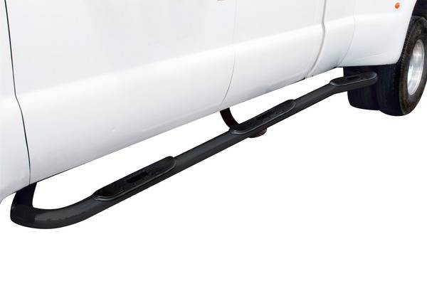 Big Country Truck Accessories - Big Country Truck Accessories - 375011 - 3in Round Wheel-to-Wheel Side Bars (Kickout Version for Dual Rear Wheels)