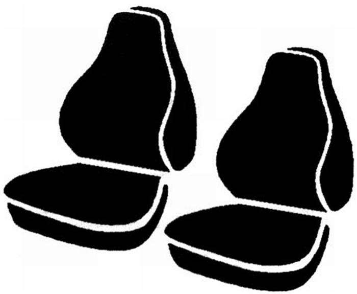 Fia - Fia Wrangler Custom Seat Cover TR49-7 BLACK