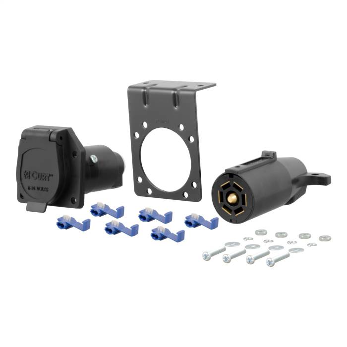 CURT - CURT 7-Way RV Blade Connector Plug and Socket Kit 58152