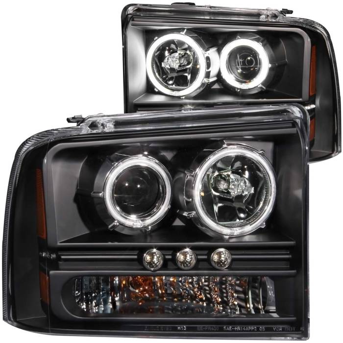 Anzo USA - Anzo USA Projector Headlight Set w/Halo 111117