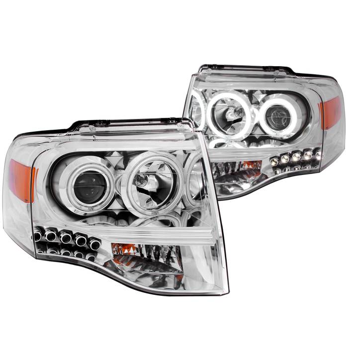 Anzo USA - Anzo USA Projector Headlight Set w/Halo 111114