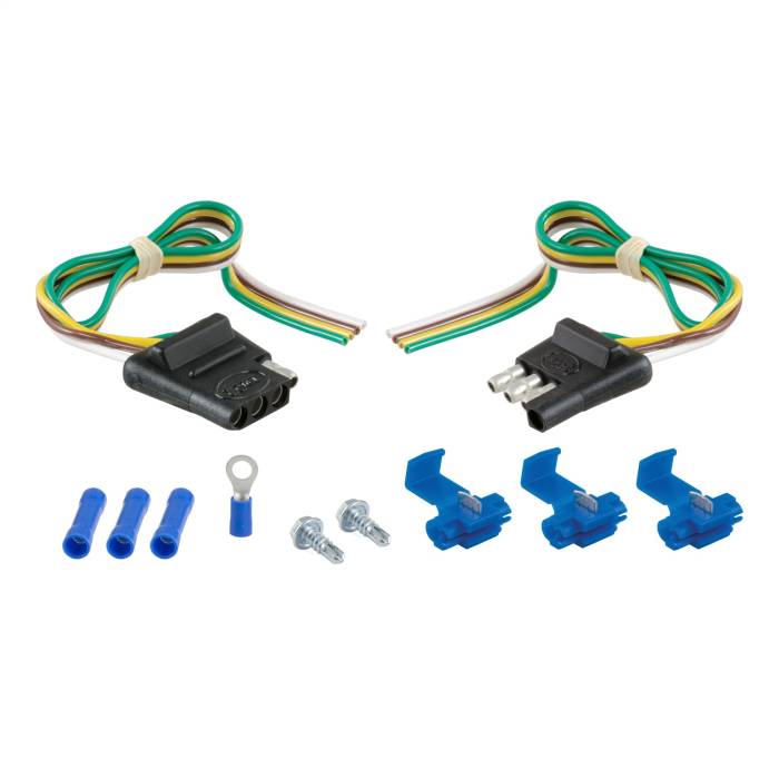 CURT - CURT 4-Way Flat Connector Plug and Socket Kit 58344