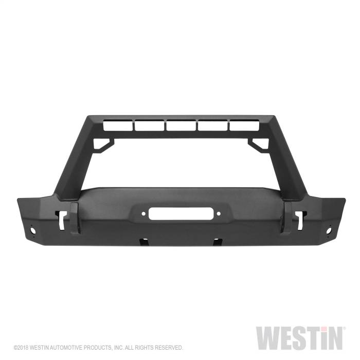 Westin - Westin WJ2 Stubby Front Bumper w/LED Light Bar Mount 59-80025