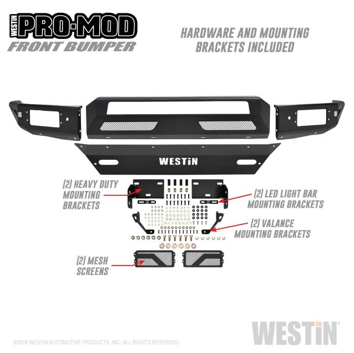 Westin - Westin Pro-Mod Front Bumper 58-41005