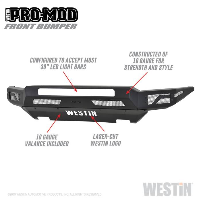 Westin - Westin Pro-Mod Front Bumper 58-41145