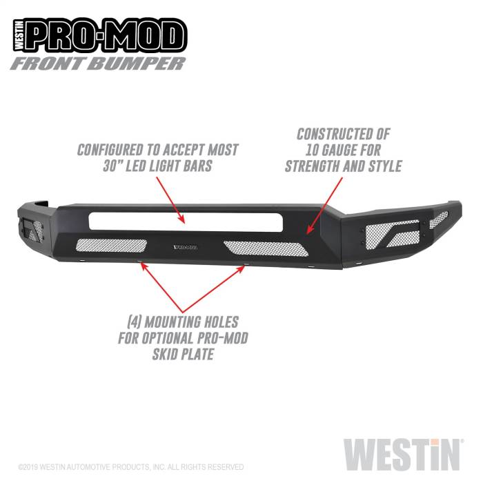 Westin - Westin Pro-Mod Front Bumper 58-41205