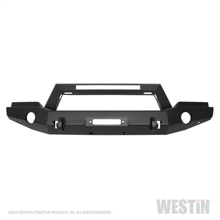 Westin - Westin WJ2 Full Width Front Bumper w/LED Light Bar Mount 59-80055