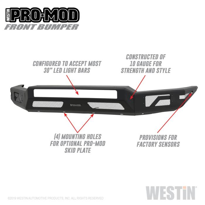 Westin - Westin Pro-Mod Front Bumper 58-41045