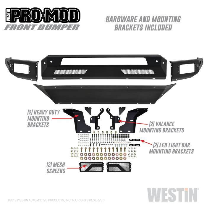 Westin - Westin Pro-Mod Front Bumper 58-41025