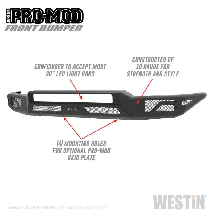 Westin - Westin Pro-Mod Front Bumper 58-41035